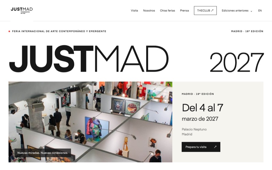 Vista de la web de JUSTMAD 2027